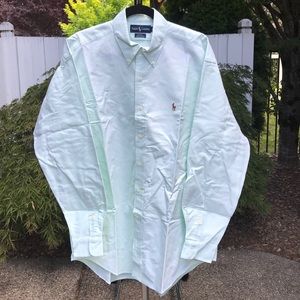 BNWOT MENS RALPH LAUREN MINT GREEN BLAKE SHIRT LRG